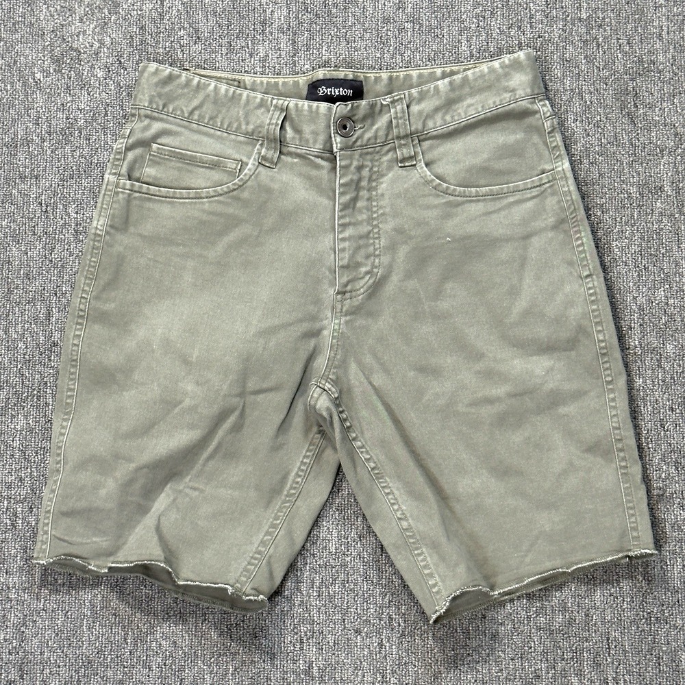 Brixton Parker 5 Pocket Short Men's‎ Size 28 Olive Army Green Cutt Off